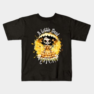 A Little Dead Witchy- Yellow Kids T-Shirt